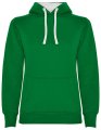 Dames Hoodie Urban Roly SU1068 kelly green-wit